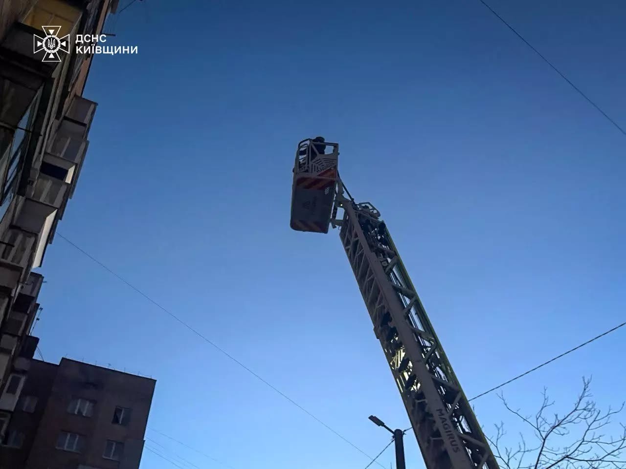 Небезпечні розваги на даху: у Фастові рятувальники зняли дівчину з покрівлі балкону 9-го поверху