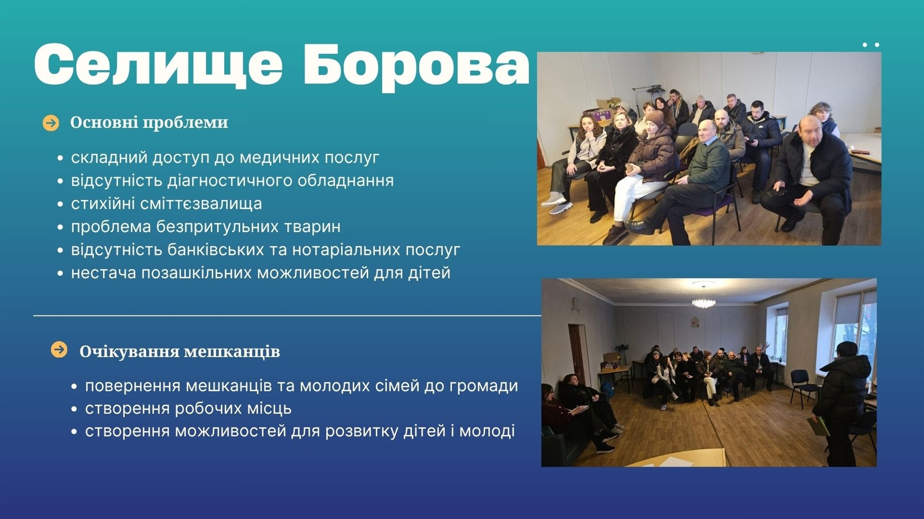 Результати опитувань потреб мешканців громади задля формування Плану відновлення громади